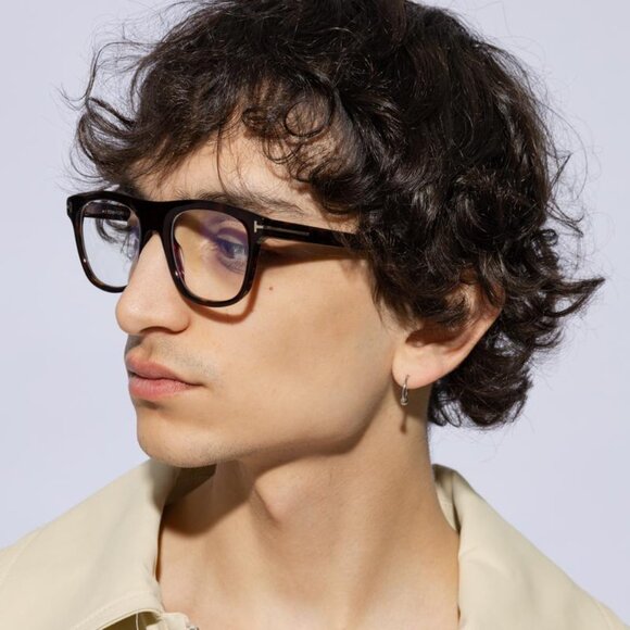 Tom Ford FT5939-B 053 Eyeglasses Havana 52mm Square Frame - Picture 3 of 10